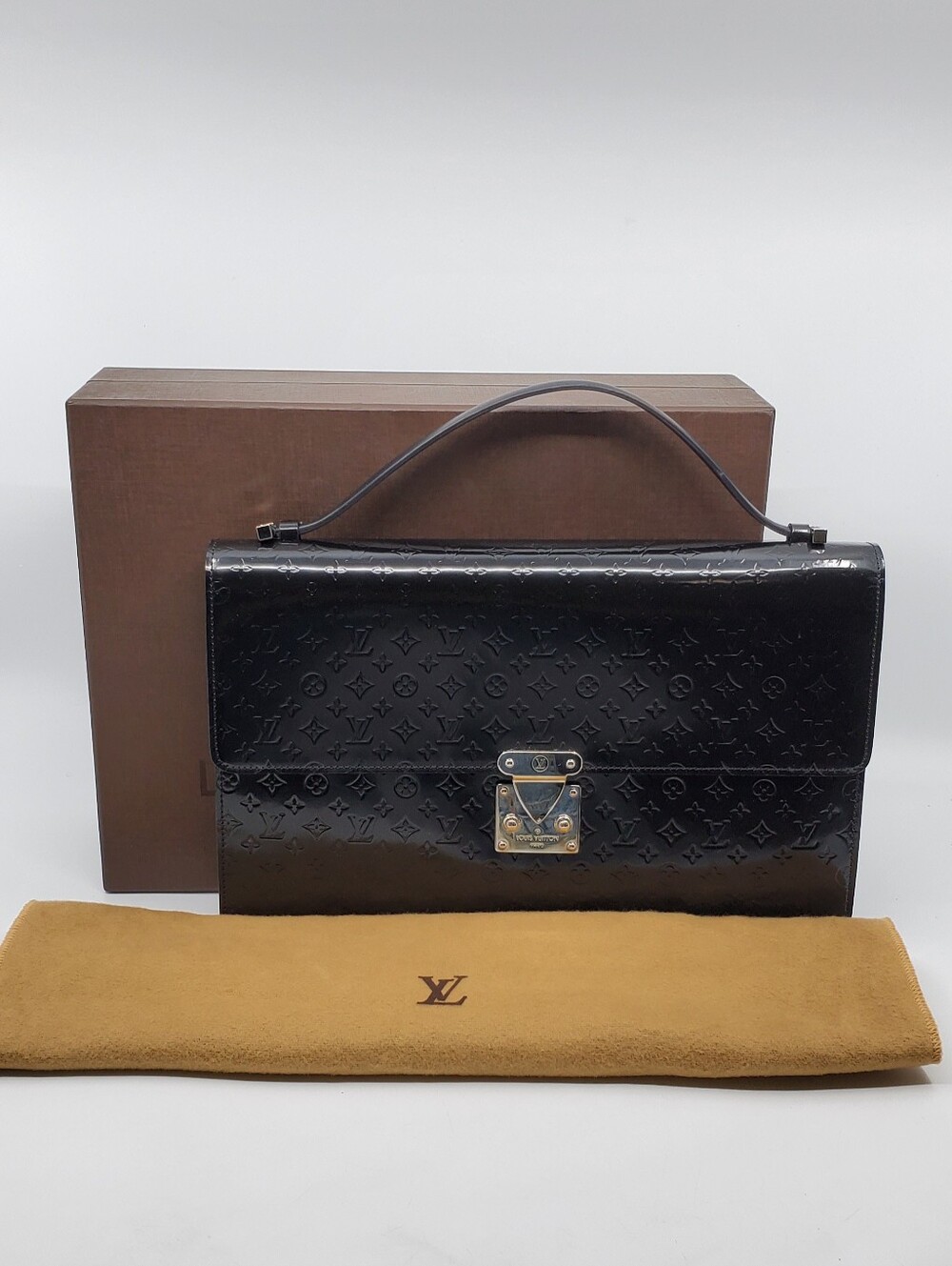 Louis Vuitton Anouchka Handbag Monogram Glace Leather